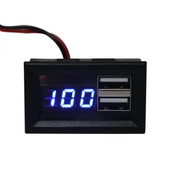 12 В Цифровой индикатор емкости Напряжение с для QC 2.0 3.0 Монитор Двойной USB Светодиодная панель дисплея Высокая точность