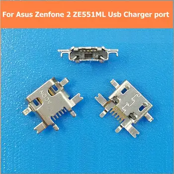 Оригинальный разъем USB-порта зарядного устройства Mirco Для Asus Zenfone 2 ZM551ML ZE550ML 5,5-дюймовая зарядка для синхронизации данных Ремонтная деталь разъема док-разъема