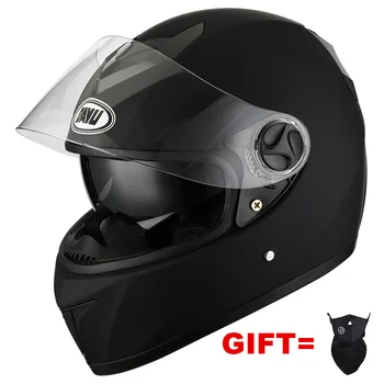  Бесплатный подарок Полнолицевой мотоциклетный шлем с двумя линзамиRacing Casco Casque Moto Козырьки с двойными линзами для взрослых