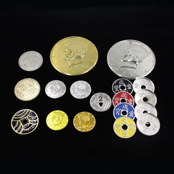 Китайский Полдоллара Морген Японские монеты Фокусы Игрушки Реквизит Профессиональный фокусник
