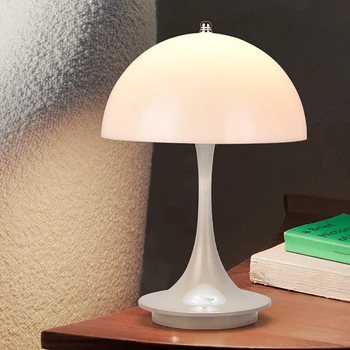 LED гриб маленькая настольная лампа портативная USB-зарядка с регулируемой яркостью цветочный бутон лампа прикроватная лампа для спальни
